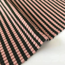 4x3 style yarn dyed knitting rayon spandex rib fabric for dress